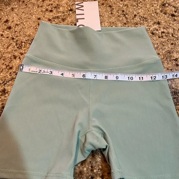 NWT - Sage Green Wilo The Lablel Ribbed Athletic Shorts 🤍🌿 - Picture 9 of 9
